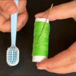 Enhebrar una aguja nunca ha sido tan fácil: hazte con un cepillo de dientes